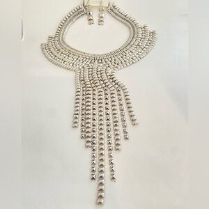 Brand New Silver Tone Party Necklace